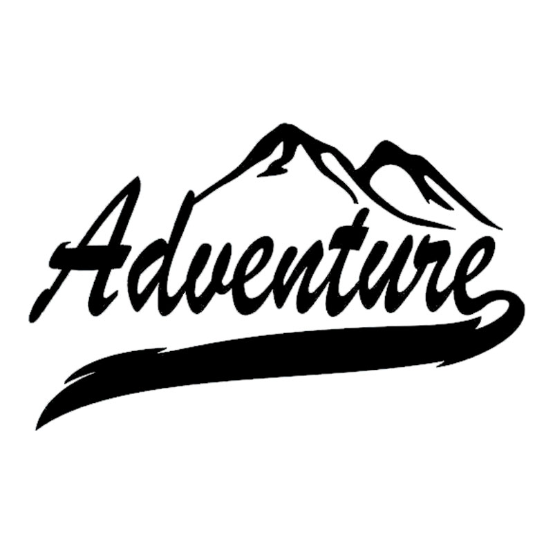 Outdoor Adventure Words - Car Sticker Funny Adventure Camping Hiker