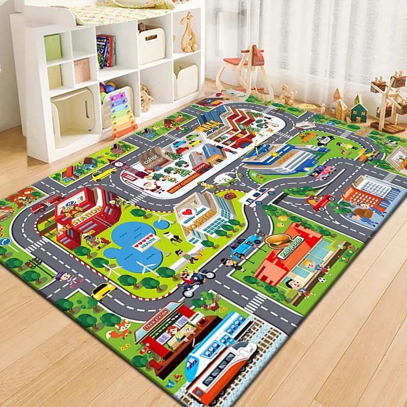 Outdoor Adventure Education - Colorful Kids City Map Play Mat