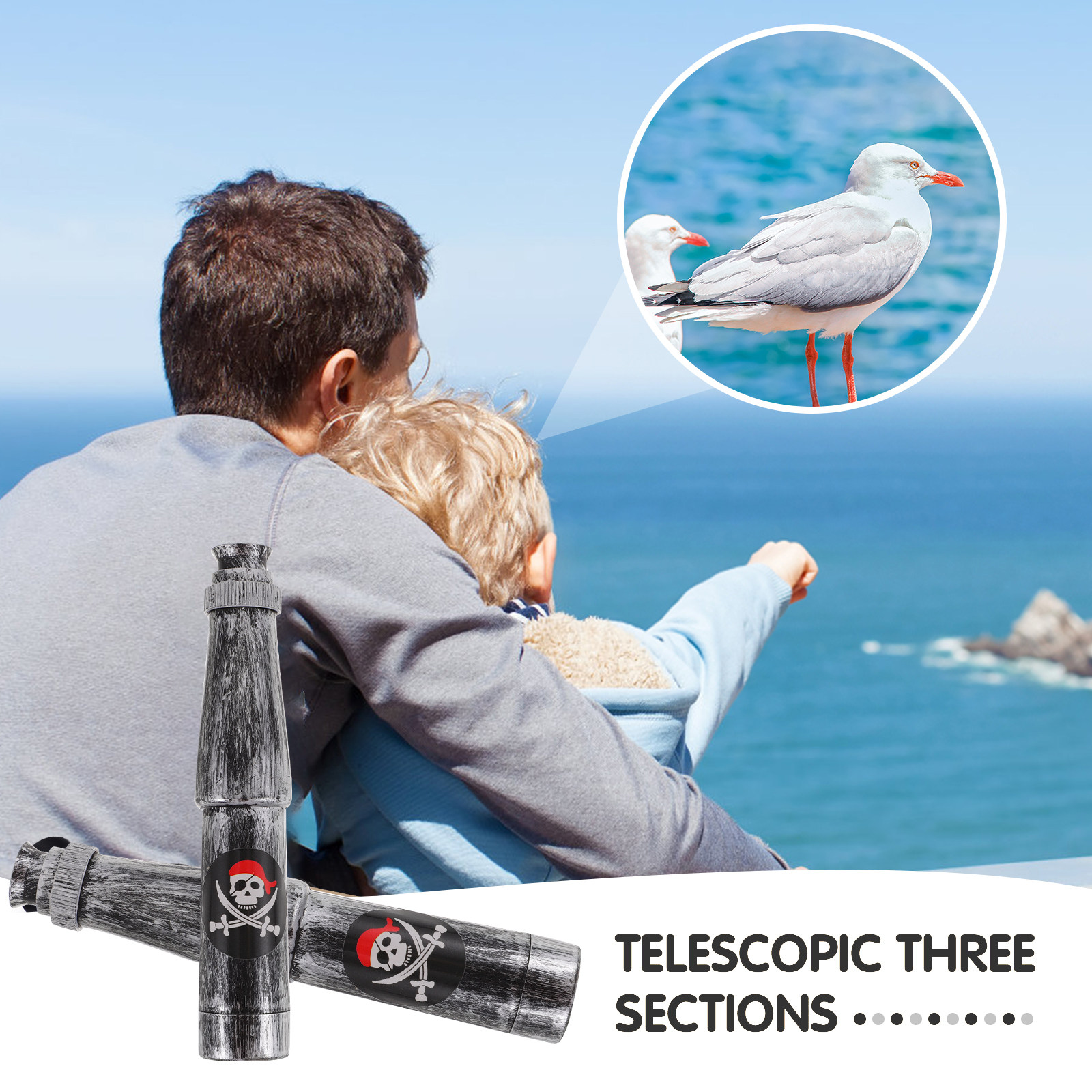 6Pcs Kids Pirate Monocular Tel - Outdoor Adventure Education ulasan dan harga