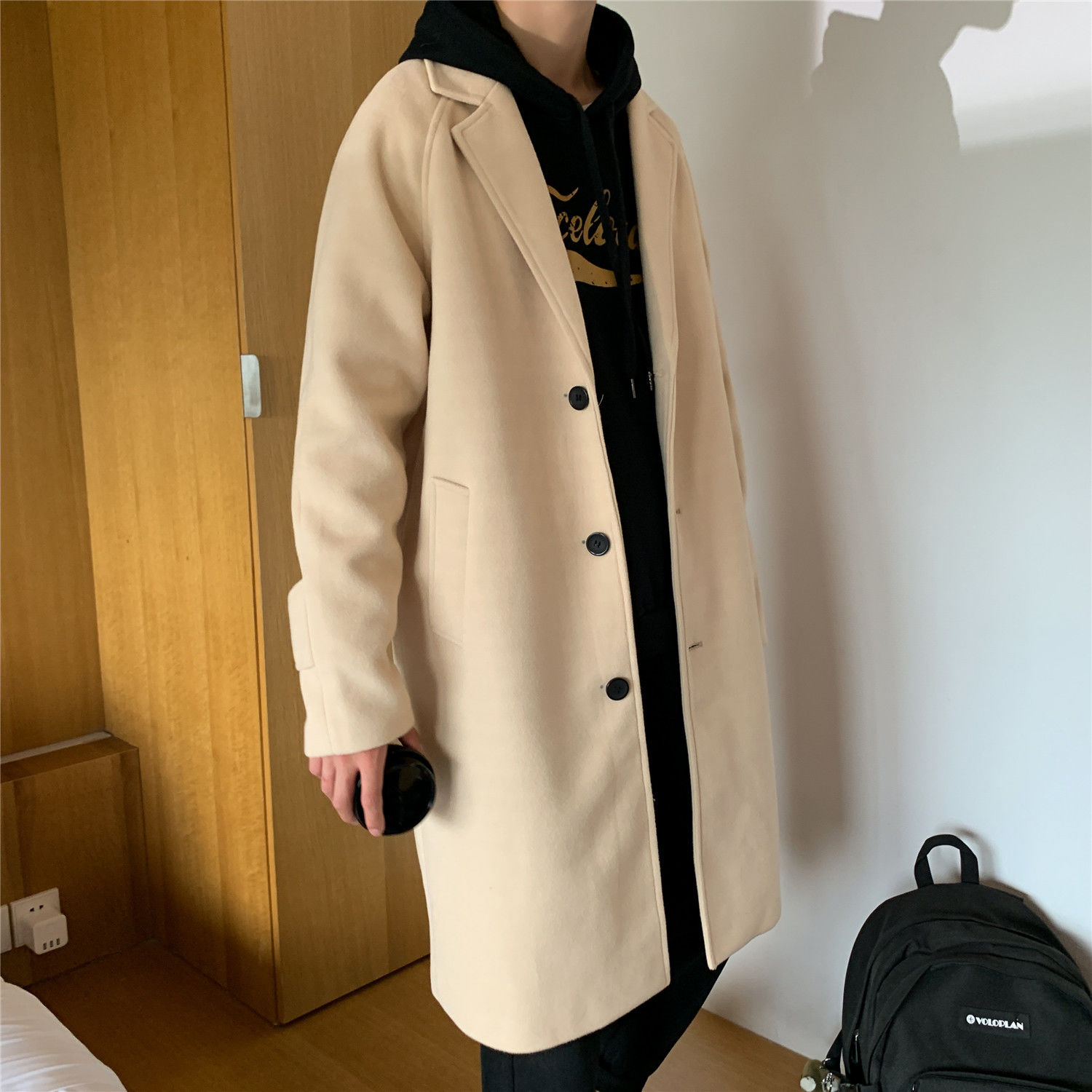 Wool Blend Coat Grey Mans Clim - Outdoor Adventure Recreation ulasan dan harga