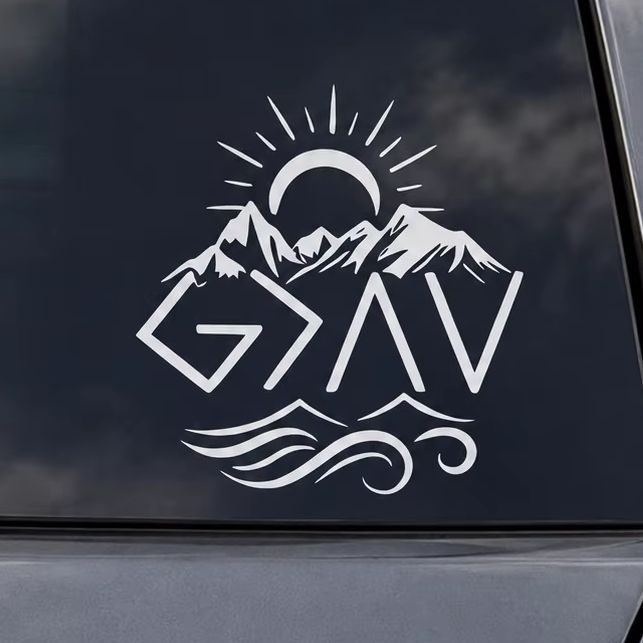 Mountain Peak Car Stickers Wat - Outdoor Adventure Words ulasan dan harga