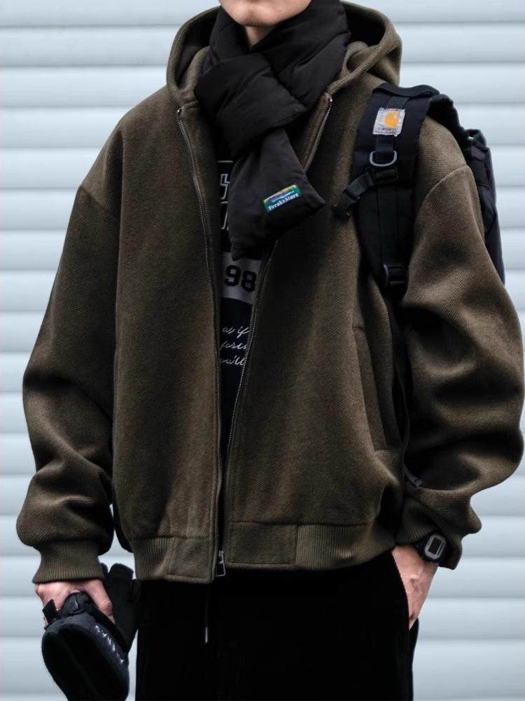 Wool Blend Jacket Man Autumn M - Outdoor Adventure Recreation ulasan dan harga