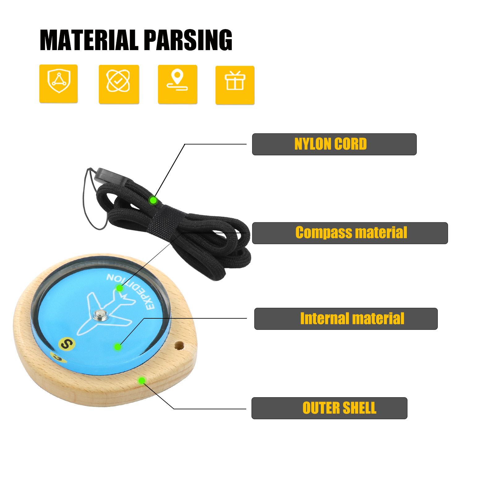 Portable Wooden Direction Find - Outdoor Adventure Education ulasan dan harga