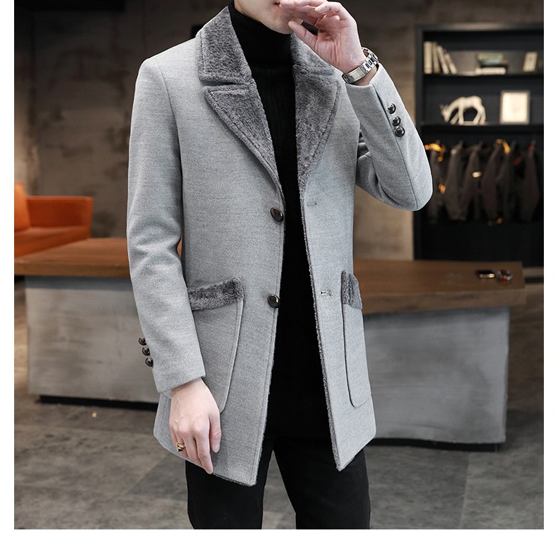 Wool Blend Coat Beige Mans Saf - Outdoor Adventure Recreation ulasan dan harga