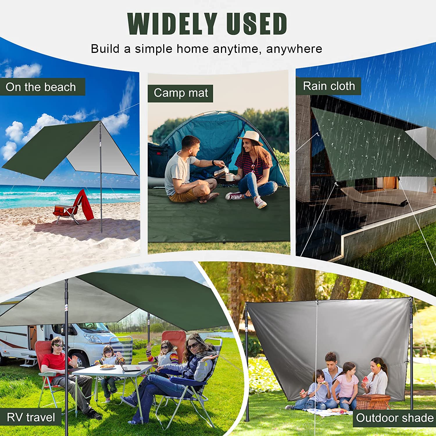 2026 Waterproof Camping Tarp,  - Hammock Rain Tarp ulasan dan harga