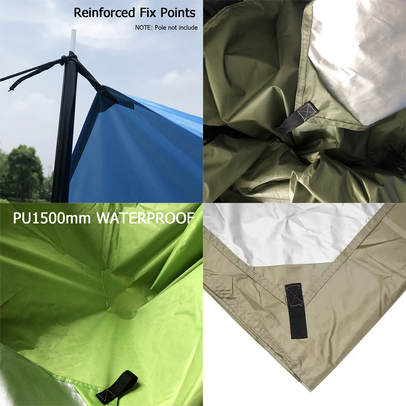 DANCHEL 3x3m Camping Tarp Wate - Hammock Rain Tarp ulasan dan harga