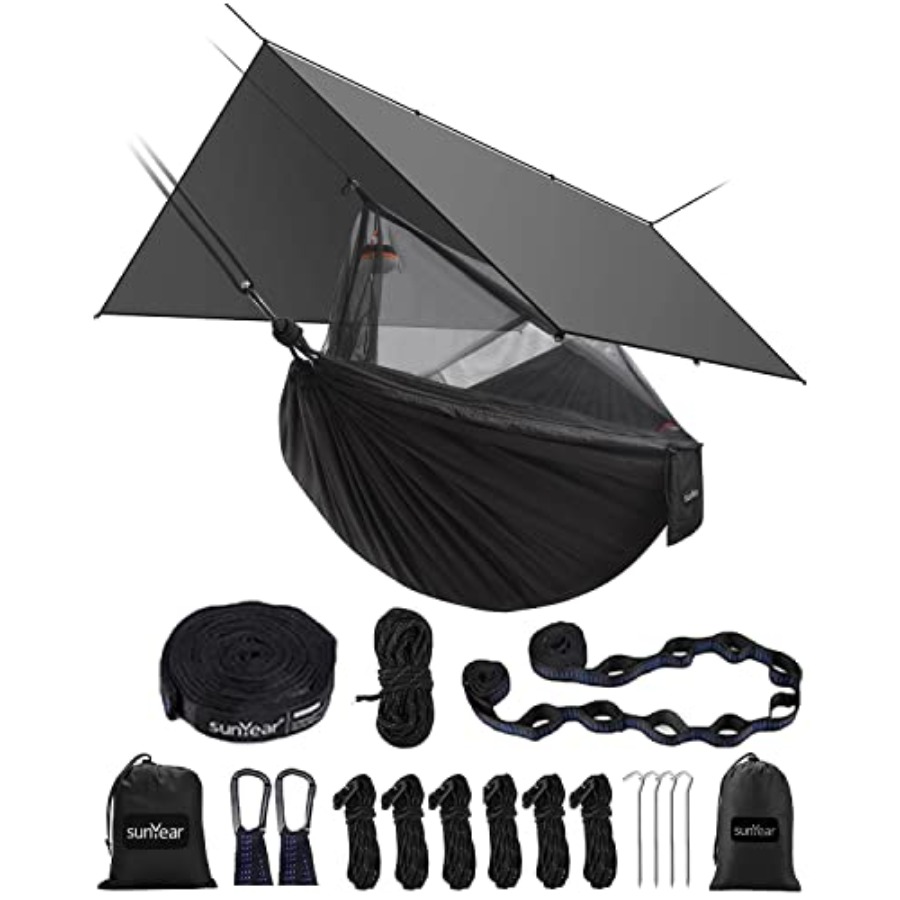Portable Camping Hammock with  - Hammock Rain Tarp ulasan dan harga