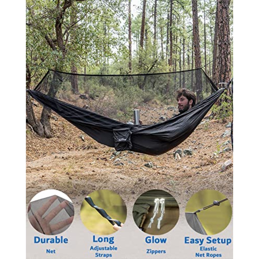 Portable Camping Hammock with  - Hammock Rain Tarp ulasan dan harga