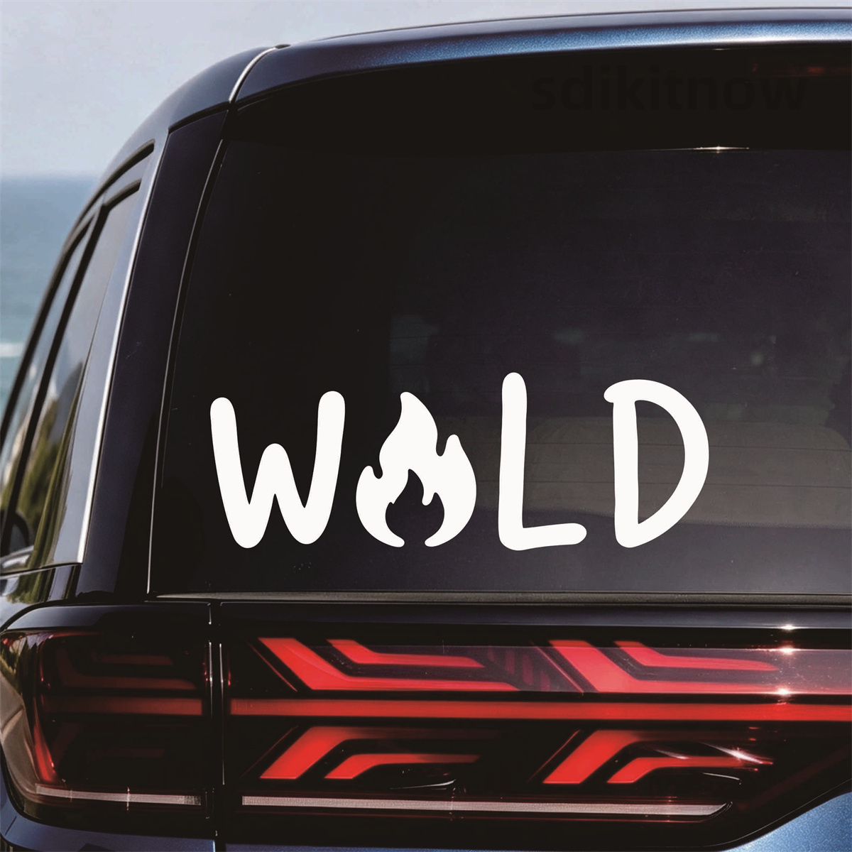 Wild Fire Camp Vinyl Car Stick - Outdoor Adventure Words ulasan dan harga