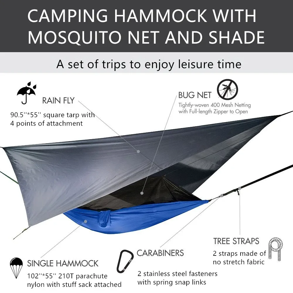 Lightweight Portable Camping H - Hammock Rain Tarp ulasan dan harga
